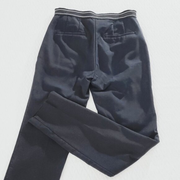 Zara Striped Waistband Cigarette Highwaisted Trouser Ankle Pants- Xs - Picture 4 of 16